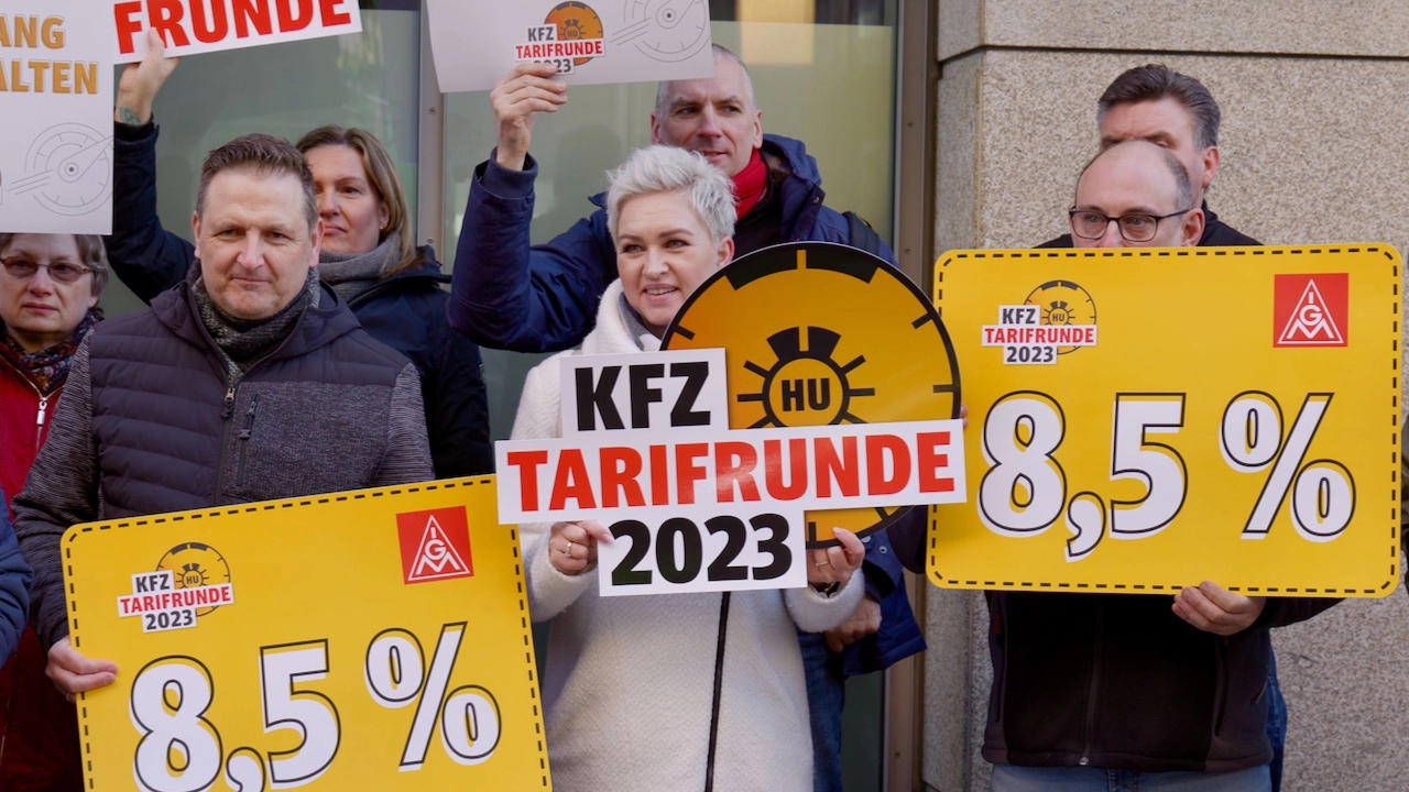 Kfz-Tarifrunde, Aktion zur ersten Verhandlung in Leipzig am 16.03.2023