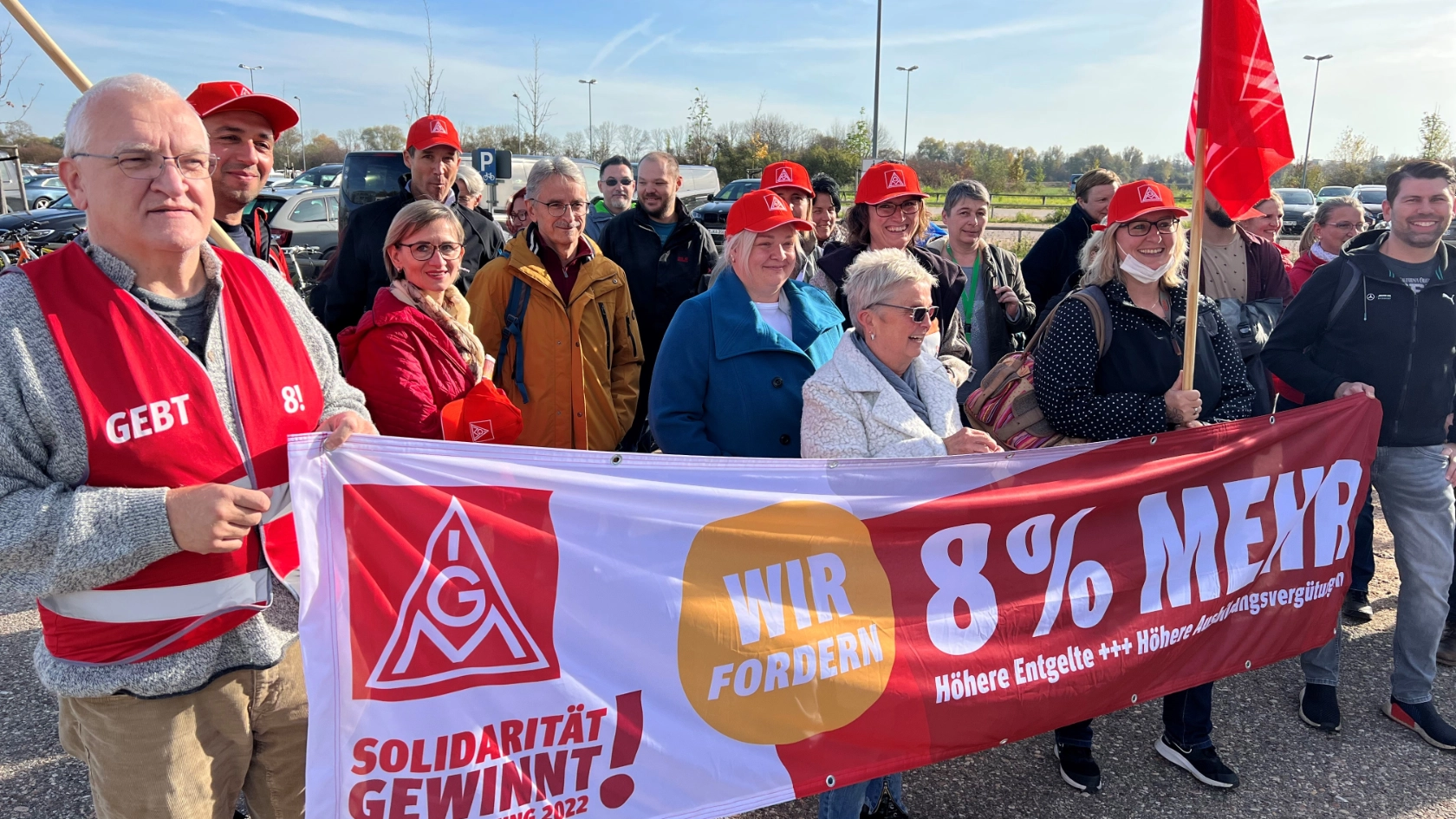 Warnstreik Metall&Elektro Tarifrunde 2022 ams Osram Regensburg