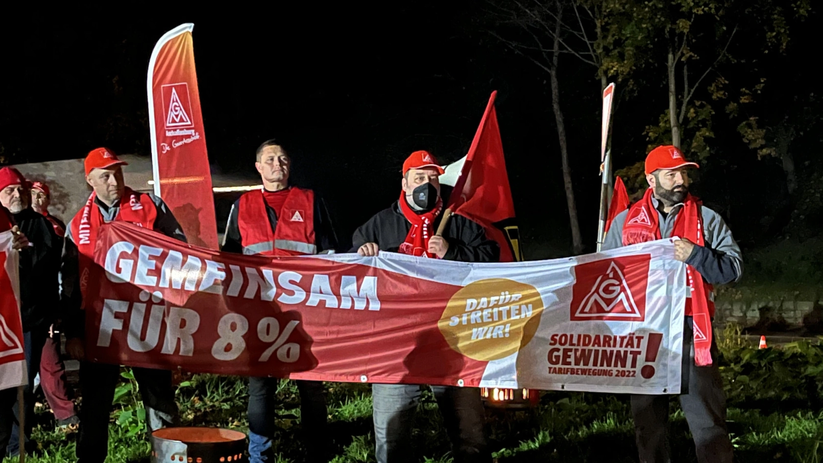 Warnstreik Metall&Elektro Tarifrunde 2022 Linde Material Handling WerkIV Weilbach