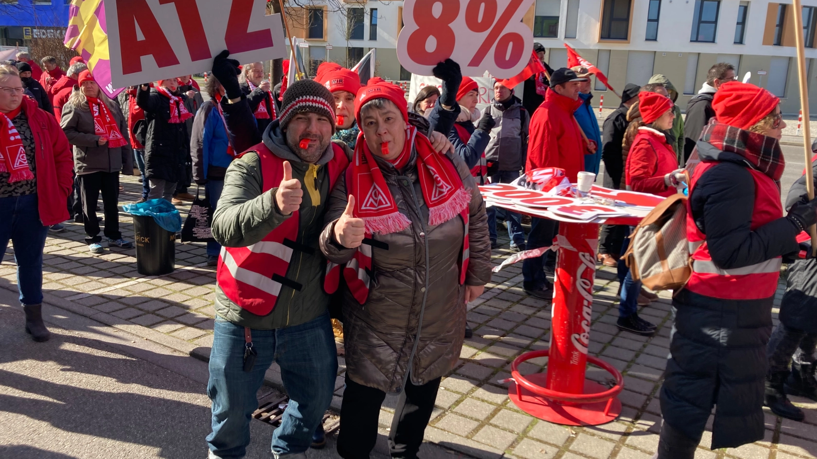 Tarifrunde Textil- und Bekleidungsindustrie: Kundgebung und Demonstration zur 2. Verhandlung in Ingolstadt