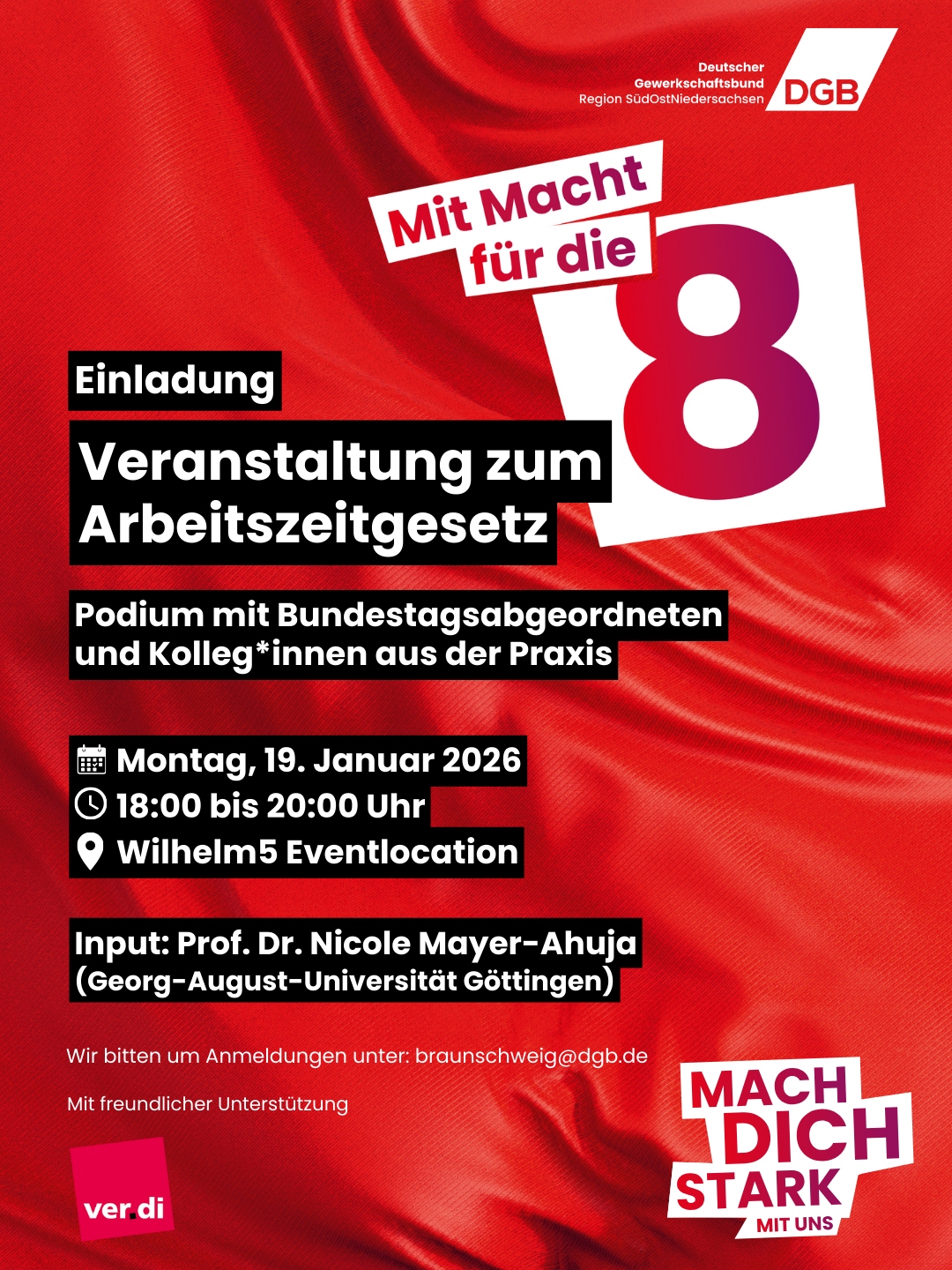 DGB-Veranstaltung zum Arbeitszeitgesetz